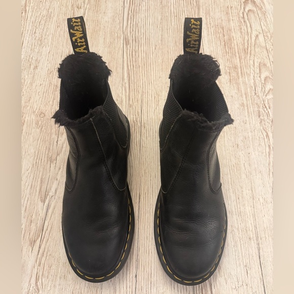 Dr. Martens / Doc Martens 2976 Leonore Chelsea Faux Fur Pull on ankle boots 7 - Picture 3 of 10